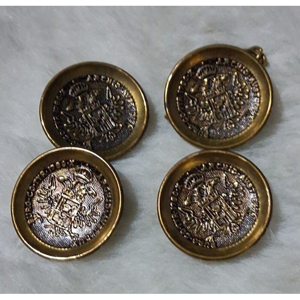 Vintage Berg Co TYR 1780 Archid Avst Dux Brass Concave Button WWl Repro Austrian